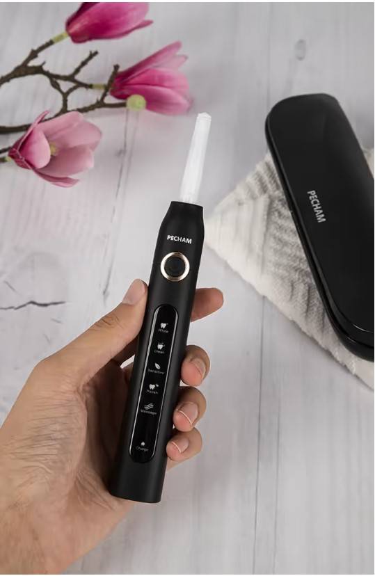 Звукова електрична зубна щітка PECHAM Black Travel PC-080 + річний запас насадок-Фото 16
