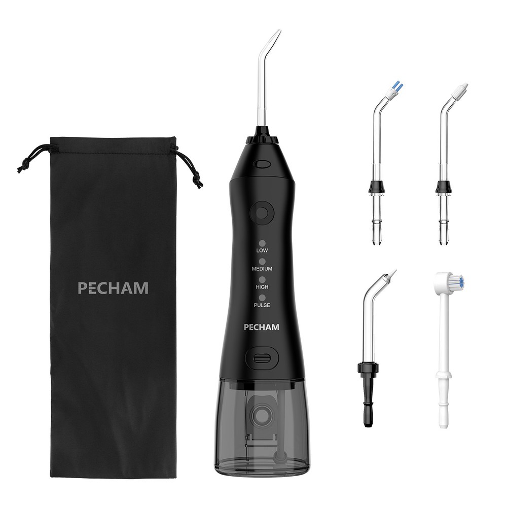 Ирригатор Pecham travel black PC-1581 + годовой запас насадок-Фото 1