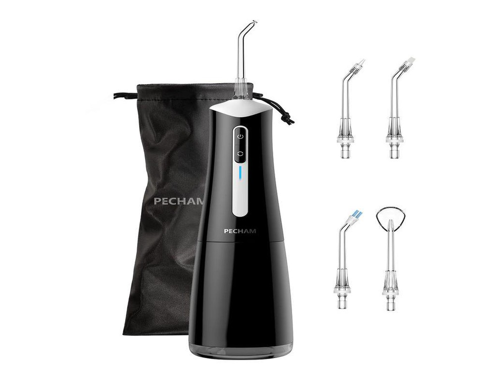 Комплект Ирригатор PECHAM Travel PC-5240 Black + Звуковая электрическая зубная щетка PECHAM Travel 50%-Фото 1
