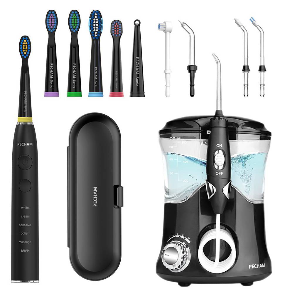 Комплект Іригатор PECHAM Professional  Edition  + Звукова електрична зубна щітка PECHAM Black Travel PC-085 - 50%-Главное фото