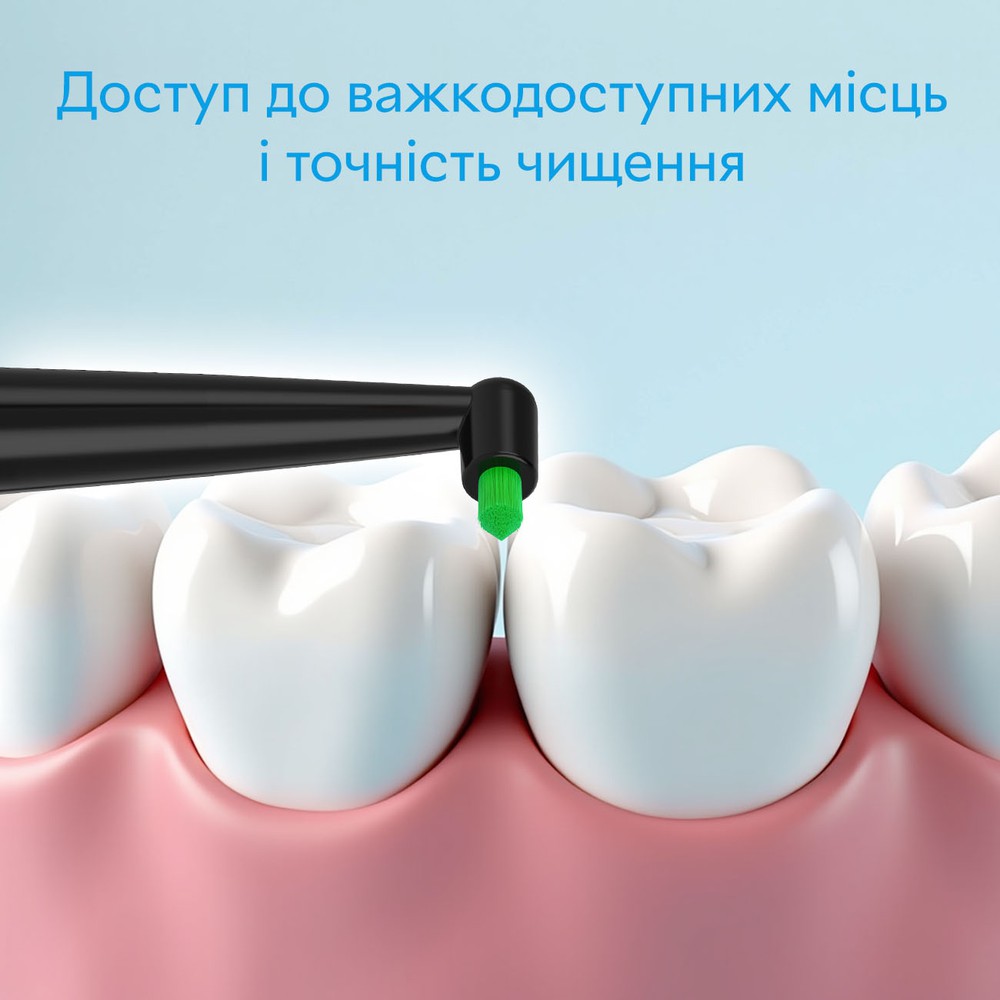 Насадки монопучкові середньої жорсткості до електричної зубної щітки PECHAM чорні-Фото 3